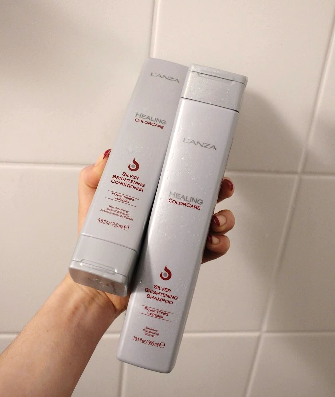 Кондиціонер для для усунення жовтизни LʼANZA Healing ColorCare Silver Brightening Conditioner, 250 ml - 4